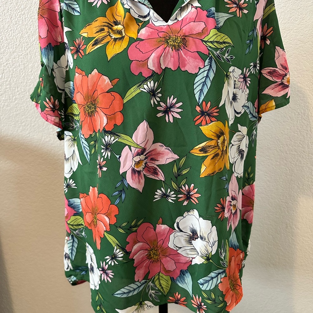 Vibrant Floral Women's Blouse